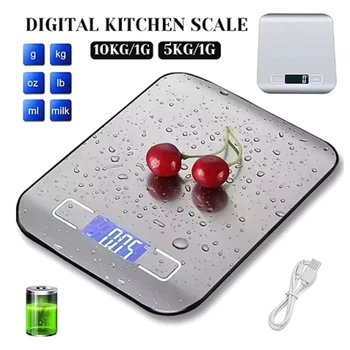 Bilancia digitale da cucina da 5 kg Bilancia digitale con piccola piattaforma precisa in acciaio inossidabile Bilancia per caffè alimentare Bilancia digitale per cottura di caffè 1