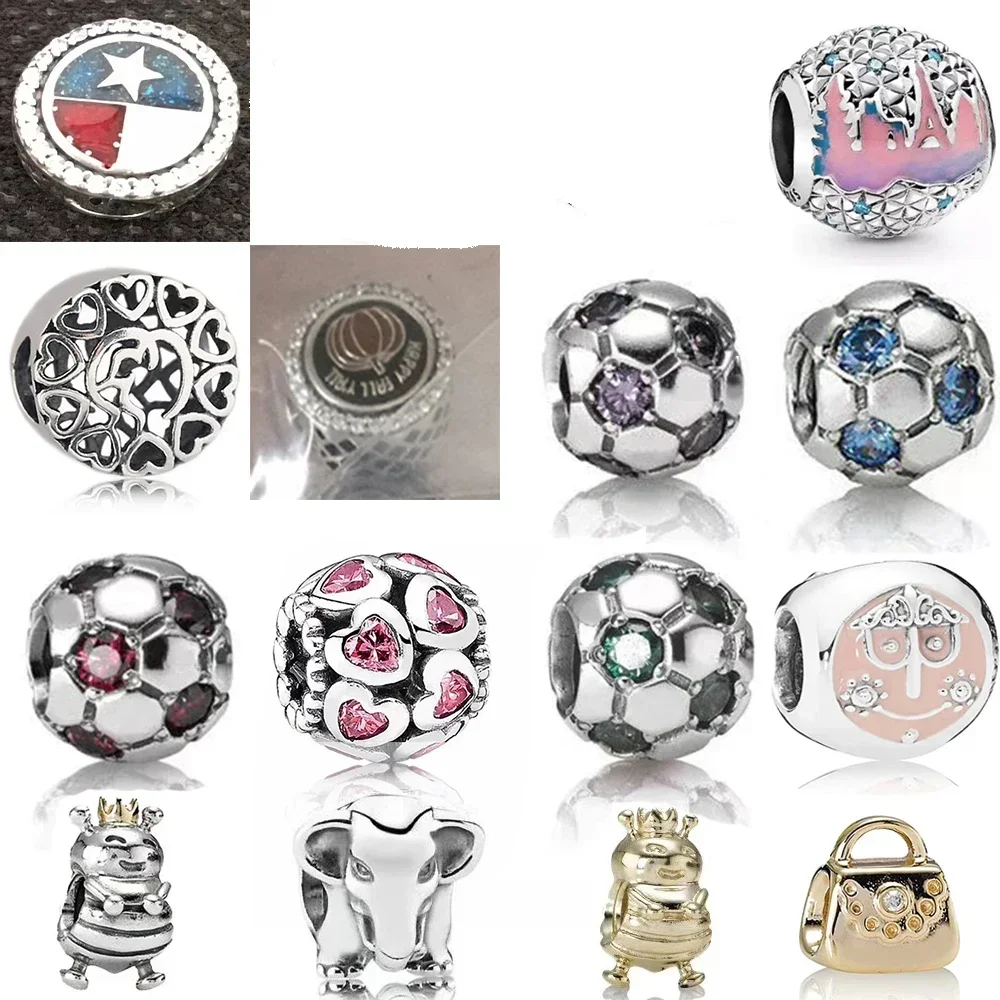 

NEW 2019 100% 925 Sterling Silver Lovely Mouse Parks Holiday Castle Charm Fit DIY Women Bracelet Original Fashion Jewelry Gift