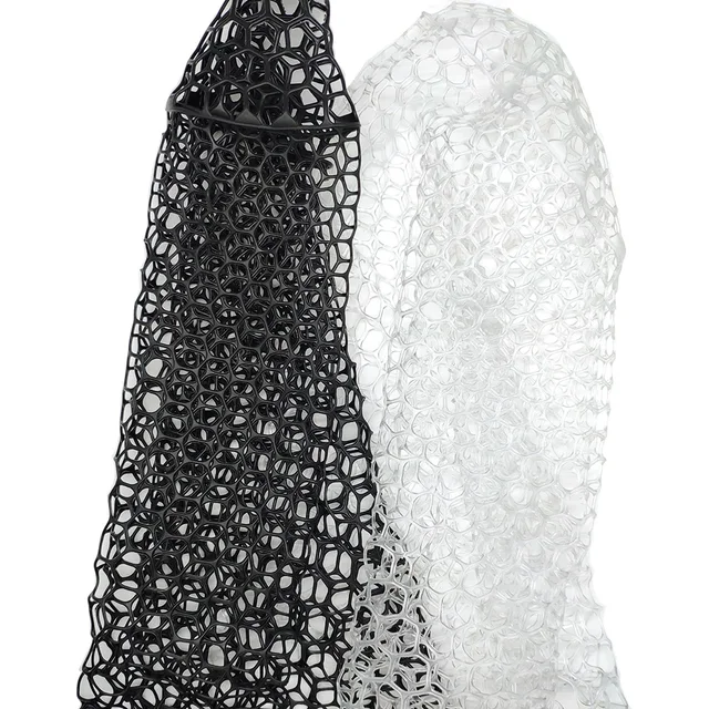 Hand Net Head Depth:55/65cm Diameter:48cm Landing Net PVC Material Outdoor Fishing accessories Black Without Ring