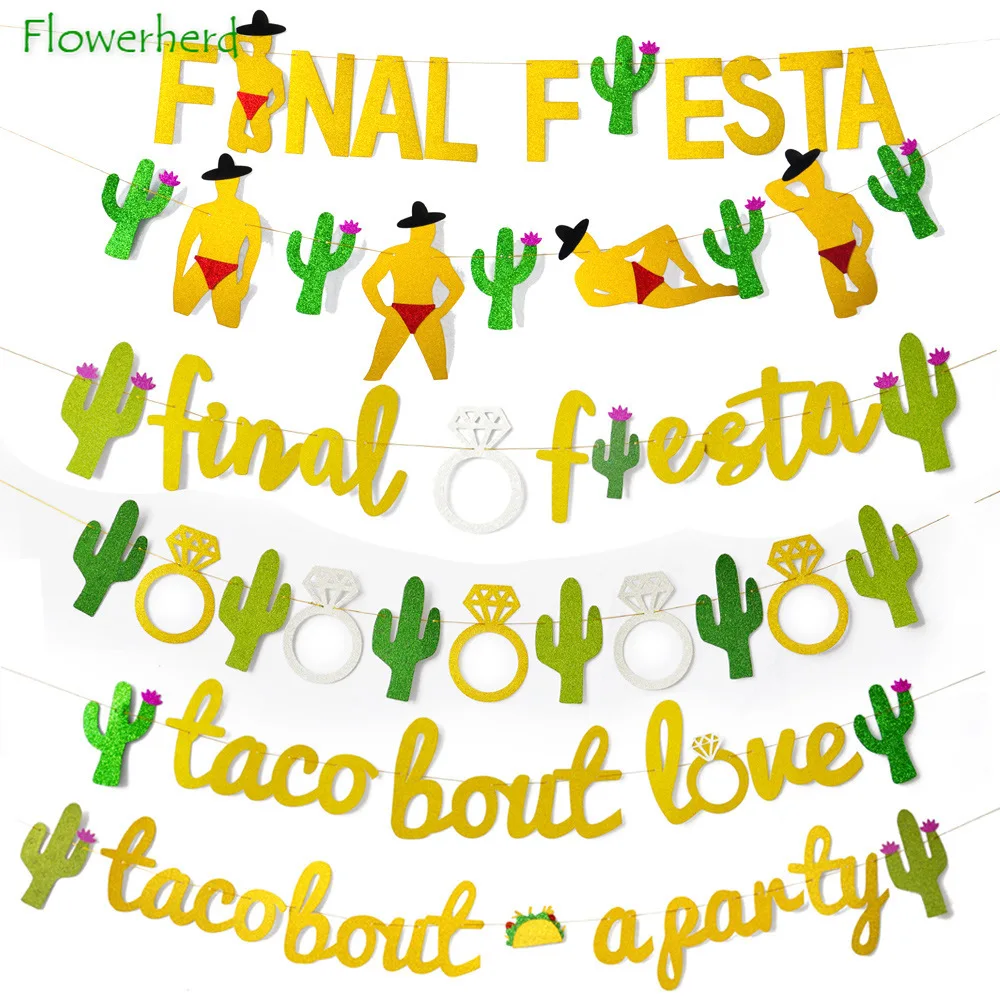 Cactus Final Fiesta Banner Addio Al Celibato Messico Festa A Tema Banner Festival Decorazione Decorazioni Messicane Decorazioni Per Fiestas
