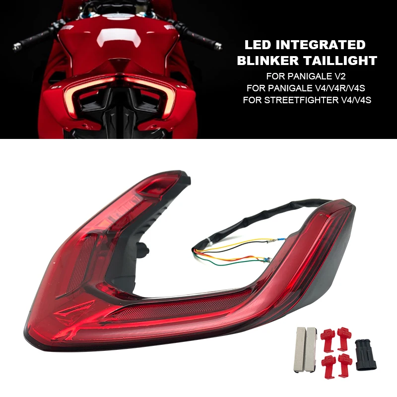 

Rear Brake Light LED Taillight Blinker Indicator Shift Turn Signal Lights For Ducati PANIGALE V2 V4 V4S V4R 2018-2023 Motorcycle