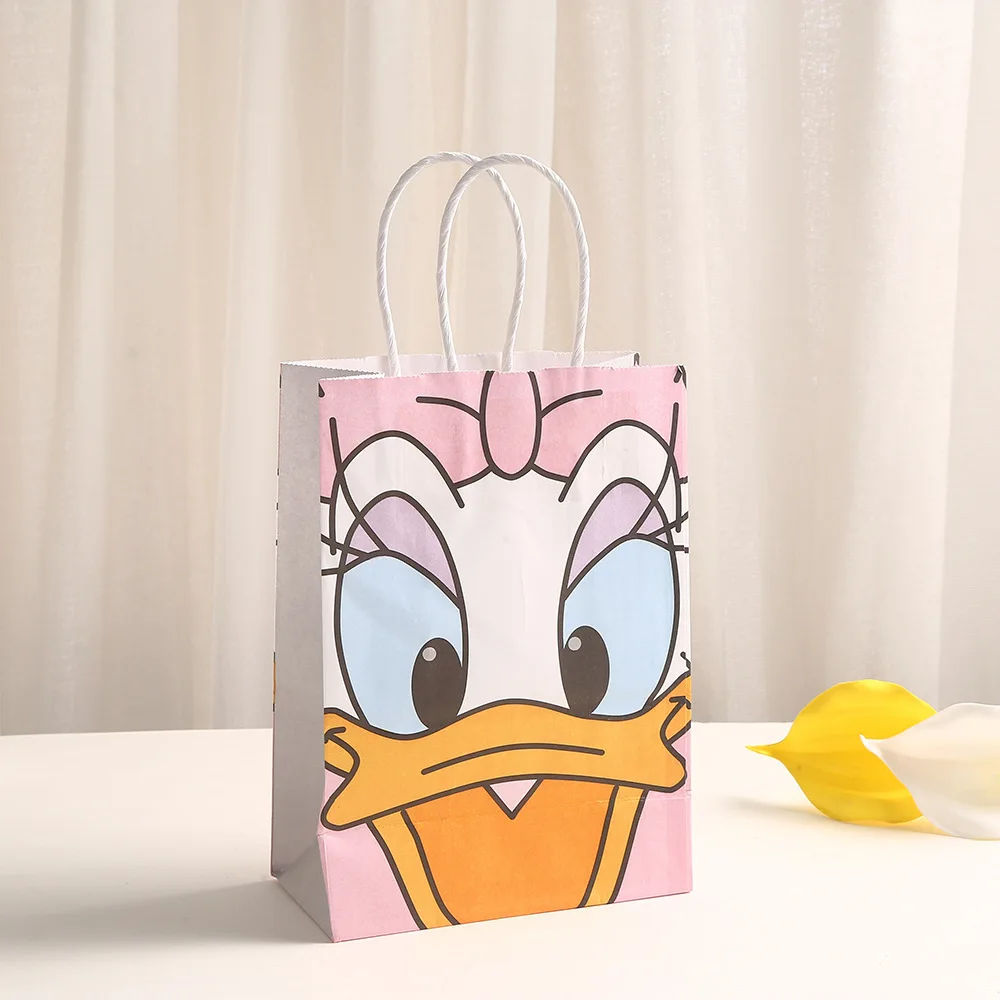 thumbnail image 1 of Bolsa de compras con estampado de Mickey Mouse de Disney, bolsa de regalo, bolsa de papel de mano con dibujo de pato Donald, venta al por mayor, 1 of 5