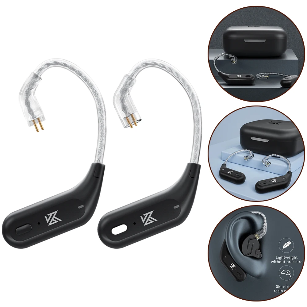 

KZ AZ09 беспроводной усовершенствованный кабель Bluetooth-совместимый 5,2 HIFI беспроводной ушной крючок HiFi стерео Водонепроницаемая гарнитура с сенсорным управлением