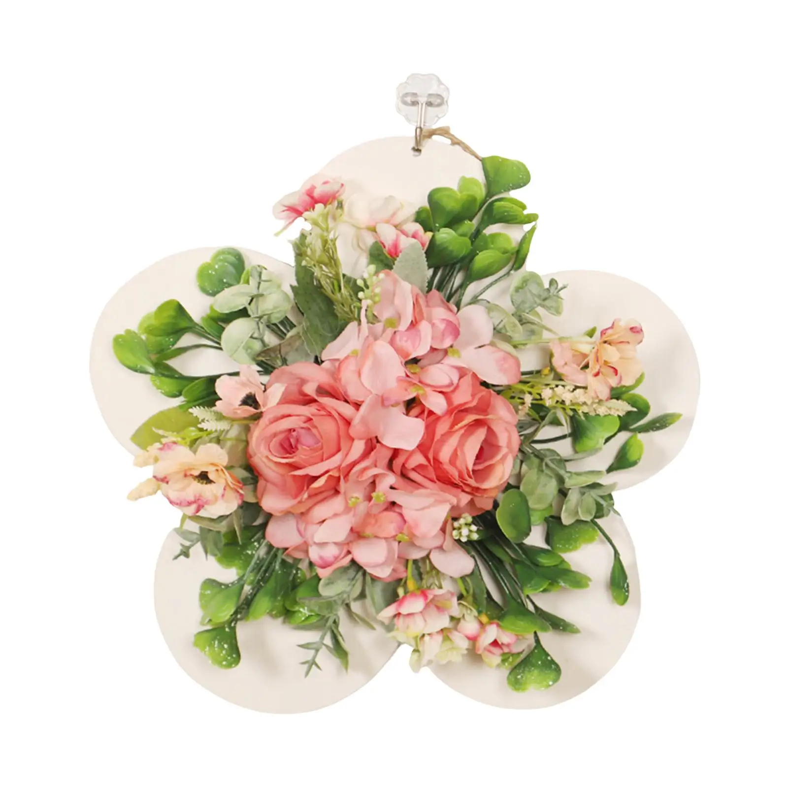 

Розовый венок, венок на переднюю дверь, искусственный венок на переднюю дверь, 12 дюймов