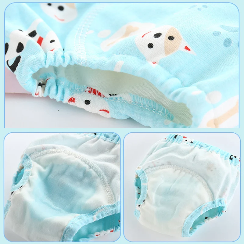 Cute Baby Diapers Reusable Nappies Cloth Diaper Washable Infants Children Baby Cotton Training Pants Panties Nappy Accessories