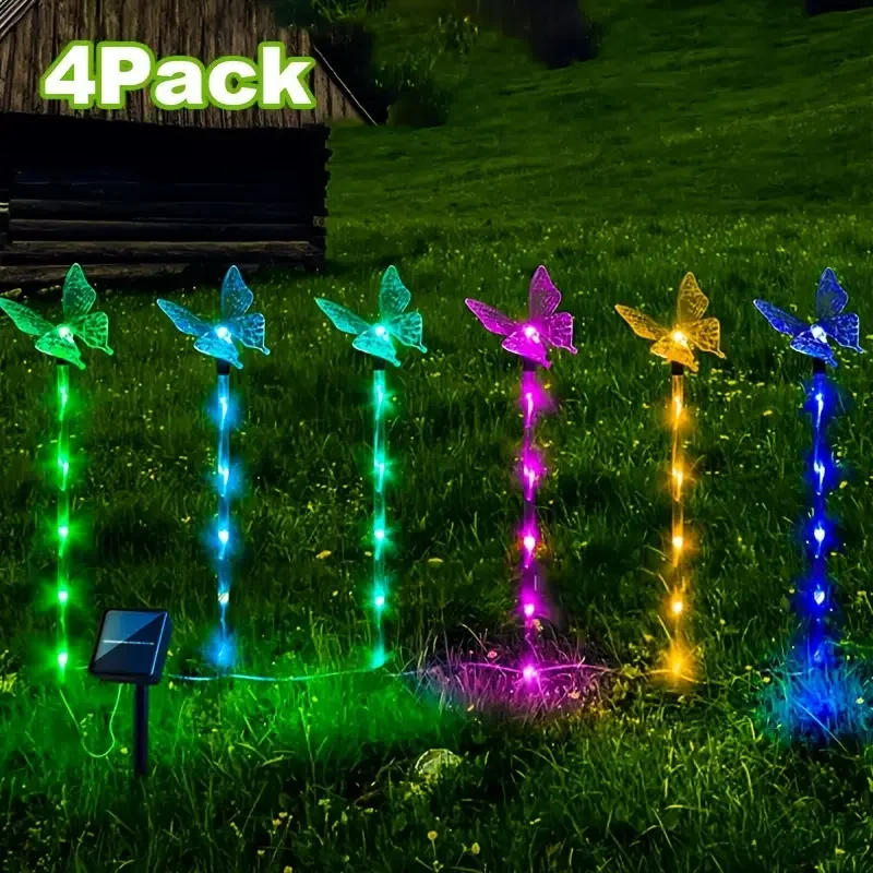 Description Picture 2 of item4 Pack Solar Butterfly Garden Lights LED Outdoor Decorative Lighting for Gardens Lawns Courtyards Walkways and Landscape Decor