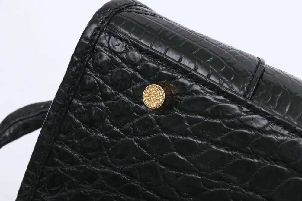 Genuine crocodile leather handbag