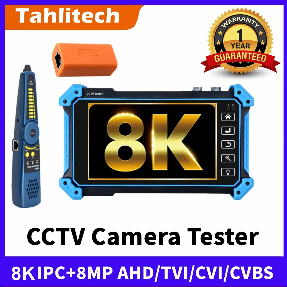 CCTV IPC Tester IPC-5200C Plus 8MP AHD CVI TVI SDI Camera Tester 32MP IP Camera Tester 5.4" Touch Screen HDMI VGA Cable Tester