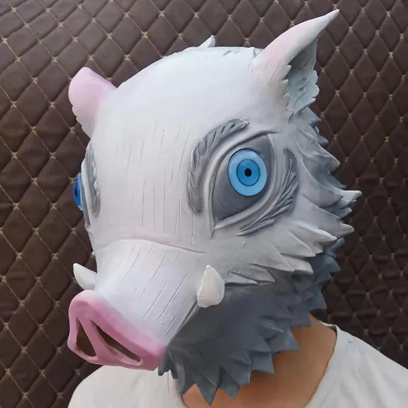 Anime Demon Slayer Maske Haganetsuka Hotaru Kimetsu No Yaiba Cosplay Zubehör Latex-Maske Maskerade Halloween-Party Maßgefertigter Requisit – Detail 10