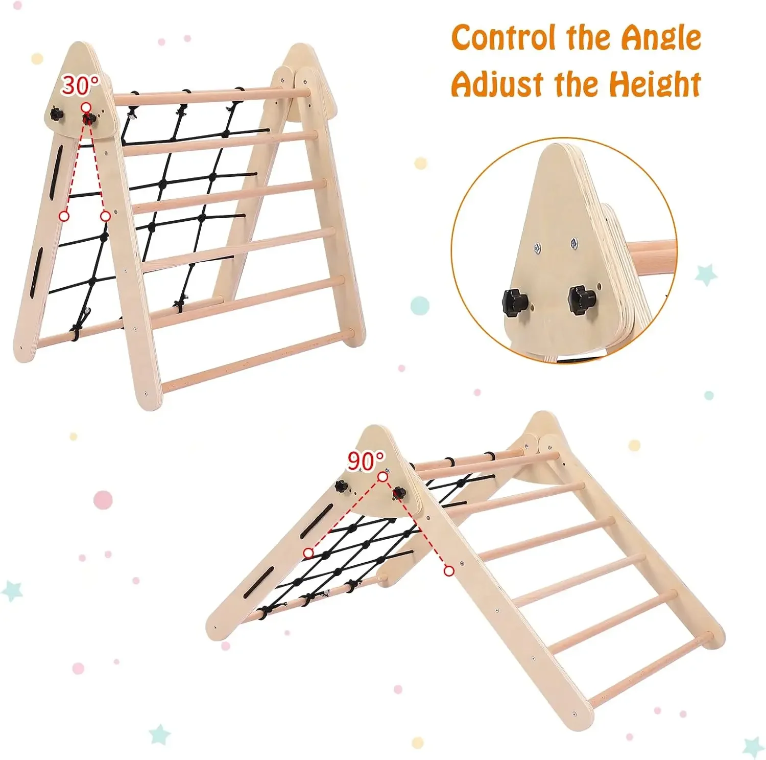 Wooden Montessori Climbing Toys toddler climbing frame Baby Indoor Playground Gym triangle frame toy climb