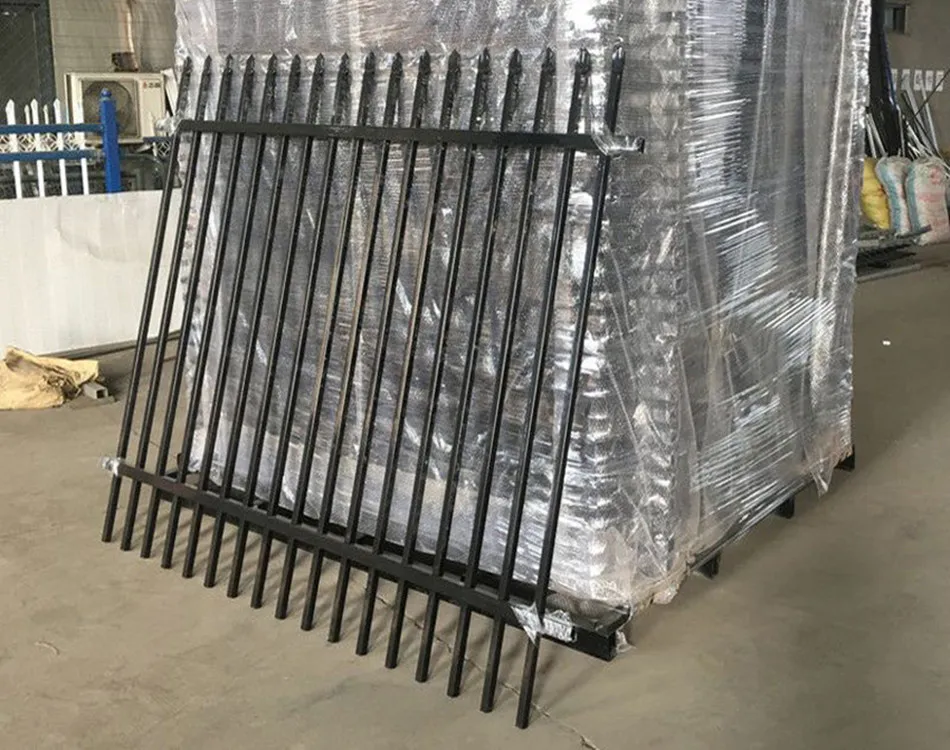 palisade fence panels Wholesale galvanized 6ftx8ft metal tube anti rust wrought iron fence panels 6
