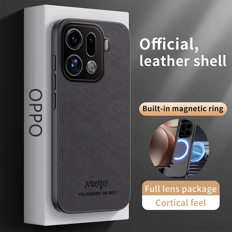 Luxury Built-in Magnet Leather Magnetic Phone Case - Shockproof Cover