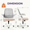 Office Desk Computer Gaming Chair with Ergonomic Lumbar Back Support Flip-up Padded Armrest Adjustable Height and Wheels 2