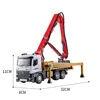 1:24 Model Toys Cement Pump Trucks Metal Diecast Sound Light Pull Back Doors Opened Engineering Vehicles Festival Gifts for Boys 5