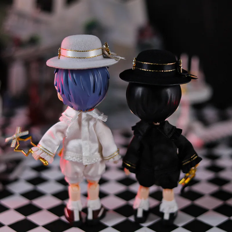 Ob11 Doll Gemini Set Black And White European Style Small Dress Doll Dinner Jackets Clothes For Ymy Dod Doll Body 5