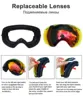 UV400 Double Layers Anti-fog Ski Goggles Lens Ski Mask Glasses Skiing Snow Snowboard Eyewear Mirror Polarize Goggles for Men 5