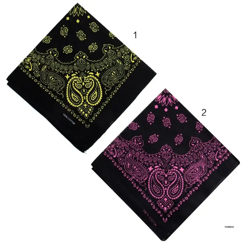 

Bandana Kerchief Unisex Hip Hop Double Paisley Hair Band Neck Scarf Sports Wrist Wraps for Head Square Scarves Handkerch