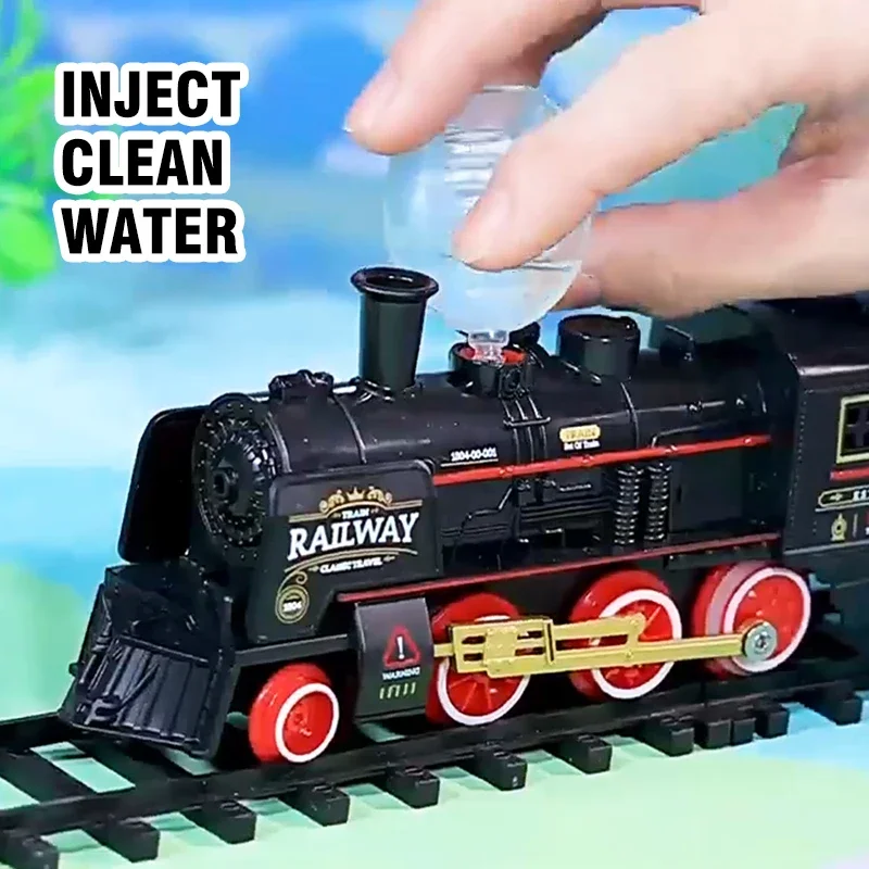 Plastic Electric Train Toy with Lights and Music for Kids