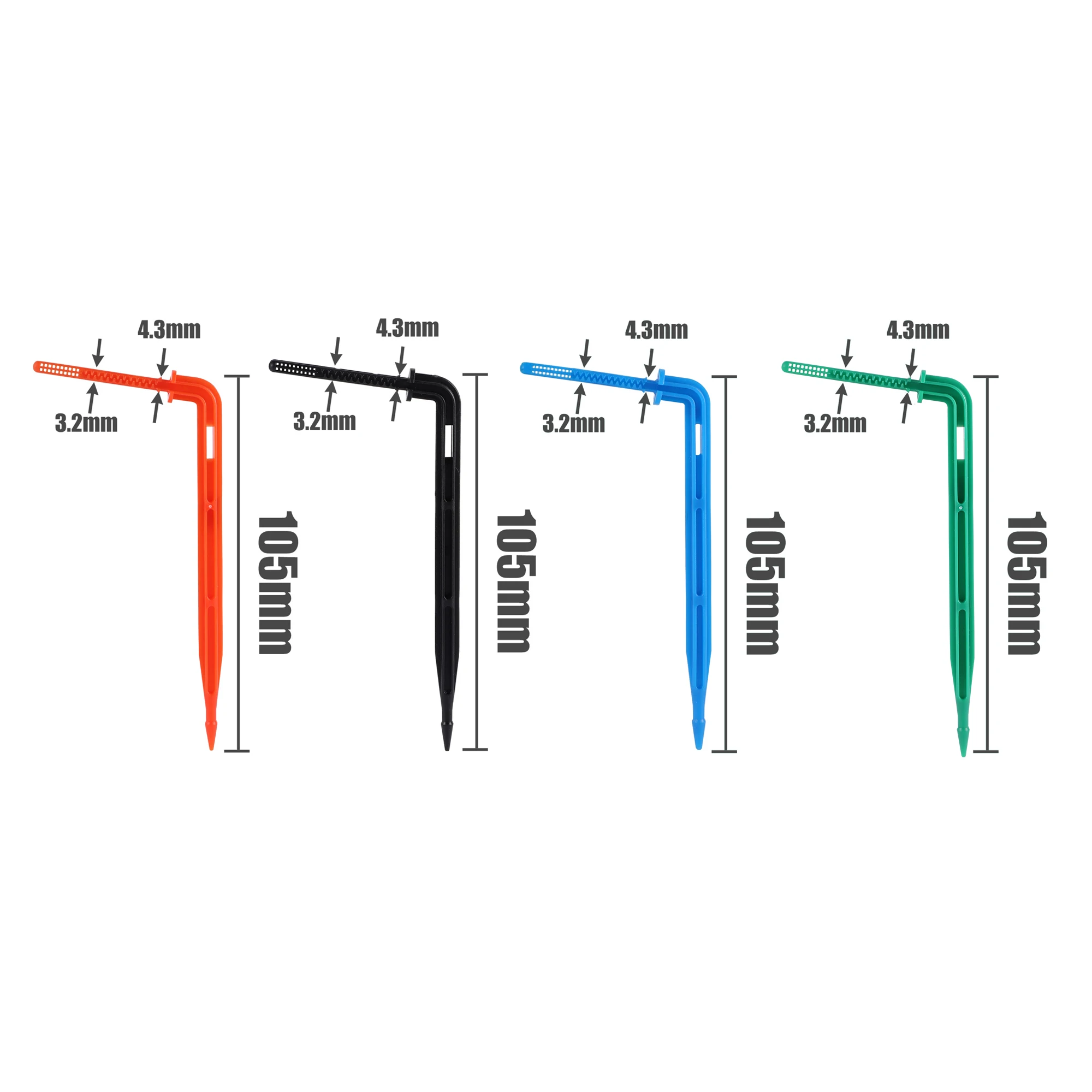 Serra Giardino 50PCS Piegare A Goccia Freccia Gocciolatore Micro K di Irrigazione a goccia Emettore misura 3/5mm Tubo Tubo di Irrigazione risparmio energetico di Gocciolamento di Fiori  15