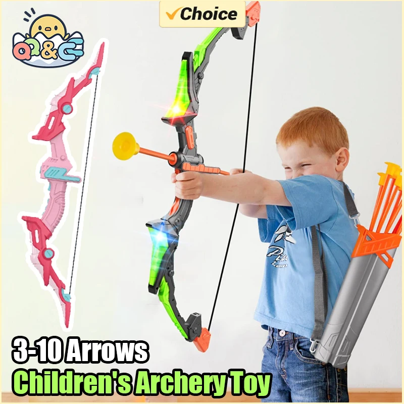 Kids Archery Set Light Up Recurve Bow and Arrow Toy