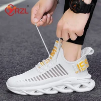 YRZL Men Sneakers Comfortable Breathable Mesh Tennis Outdoor Sports Running Jogging Shoes Flat Lightweight Walking Shoes for Men