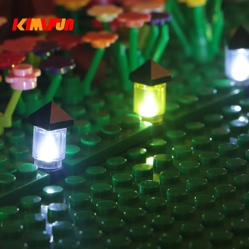 10PCS 0.8mm 핀 RGB LED 빌딩 블록 USB 램프 DIY 가로등 도시 전기 장식 1X1 벽돌 호환 모든 브랜드