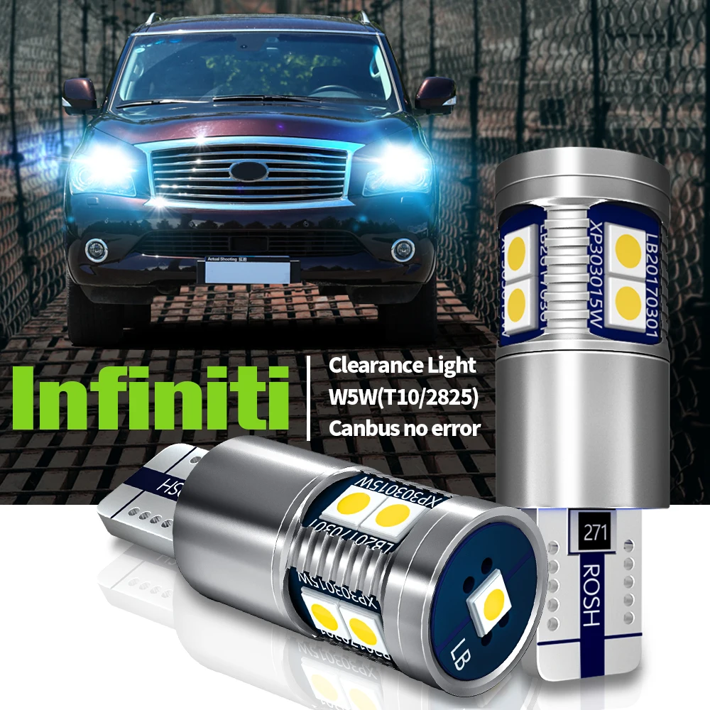 

2 шт., светодиодные лампы для Infiniti G25 G35 G37 QX56 FX45 FX50 FX37 M35 M37 EX35 EX37