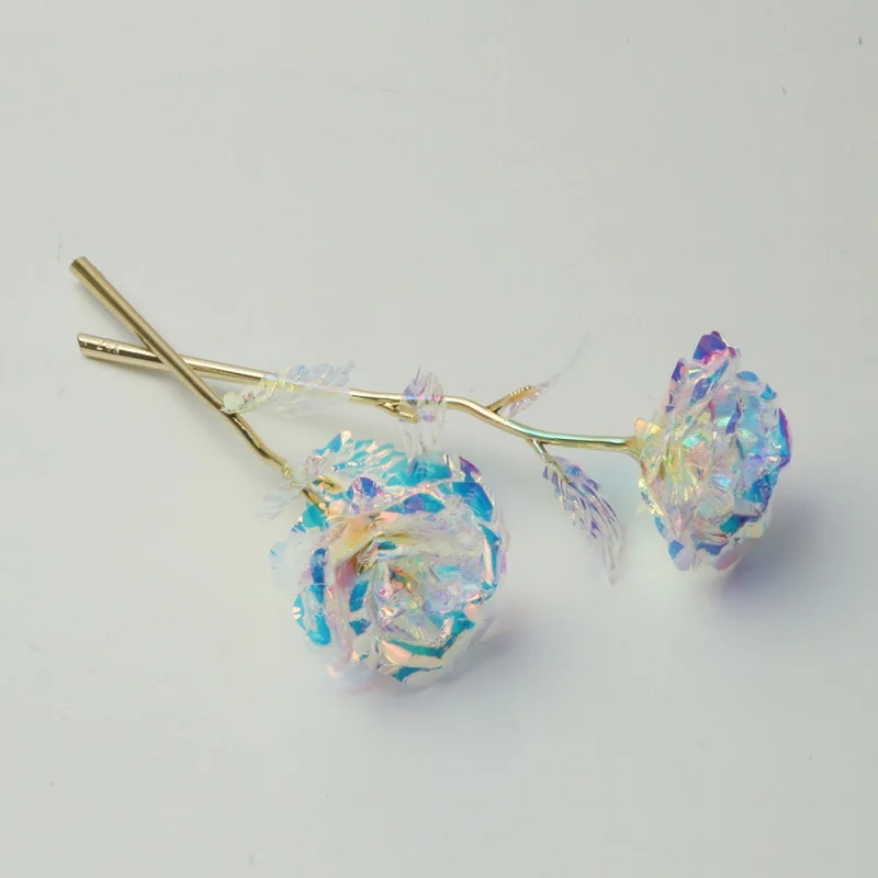 Artificial Flowers Foil Plated Gold Rose Flowers Luminous Rose Wedding Decor Valentine'S Day Gift Uniques Gifts For Girls