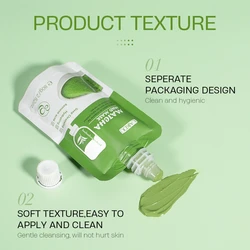 80g Matcha Green Clay Mud Face Mask Acne Cleansing Mask Oil Control Skin Care Moisturizing Remove Blackhead Fine Pores Mud Mask