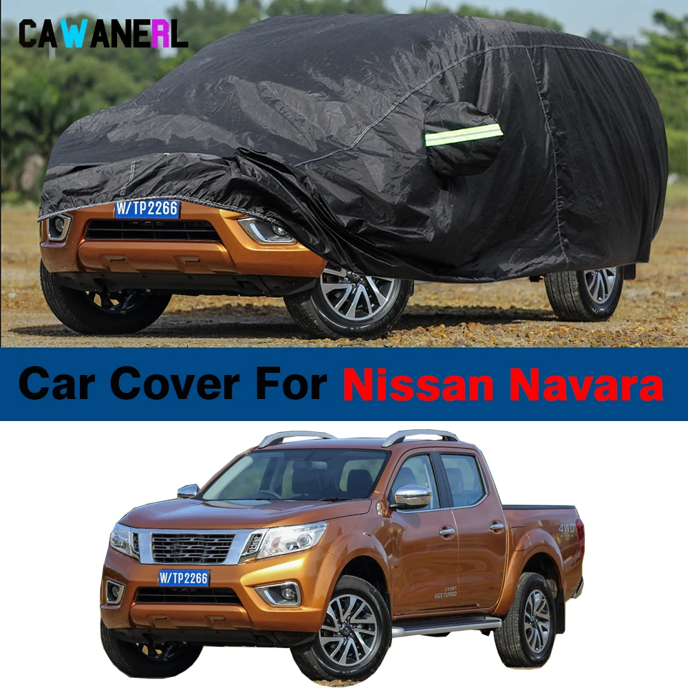 Black Car Cover Truck Sun Rain Snow Protection Cover For Nissan Frontier NP300 Navara (D22) Pick-Up 1997-2004 (Except Long Bed)