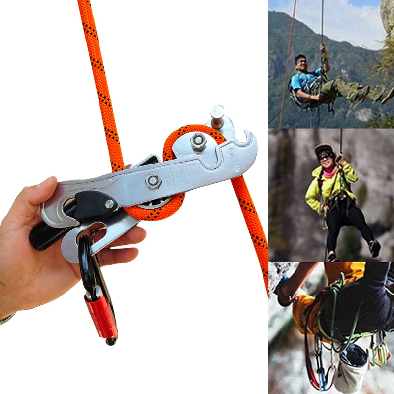 180kg Climbing Stop Descender Rock Climbing Descent Device STOP Device