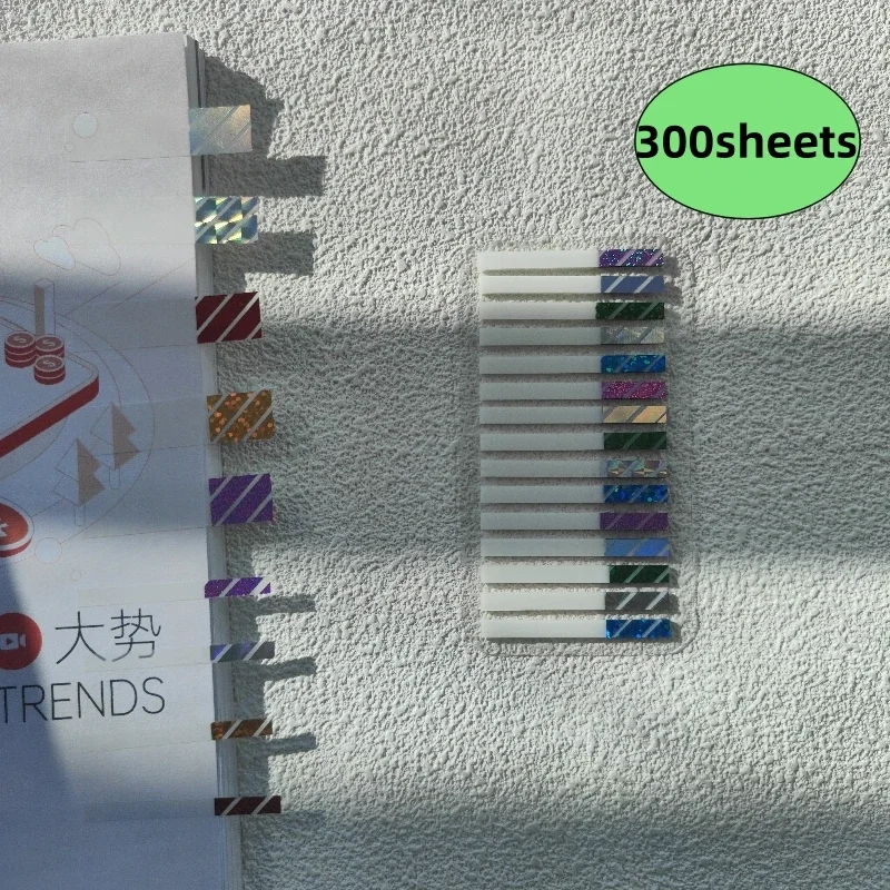 200/300Sheets Transparent Sticky Notes Self-Adhesive Reading Annotation for Book Notepad Bookmark Memo Pad Index Tab Stationary 3