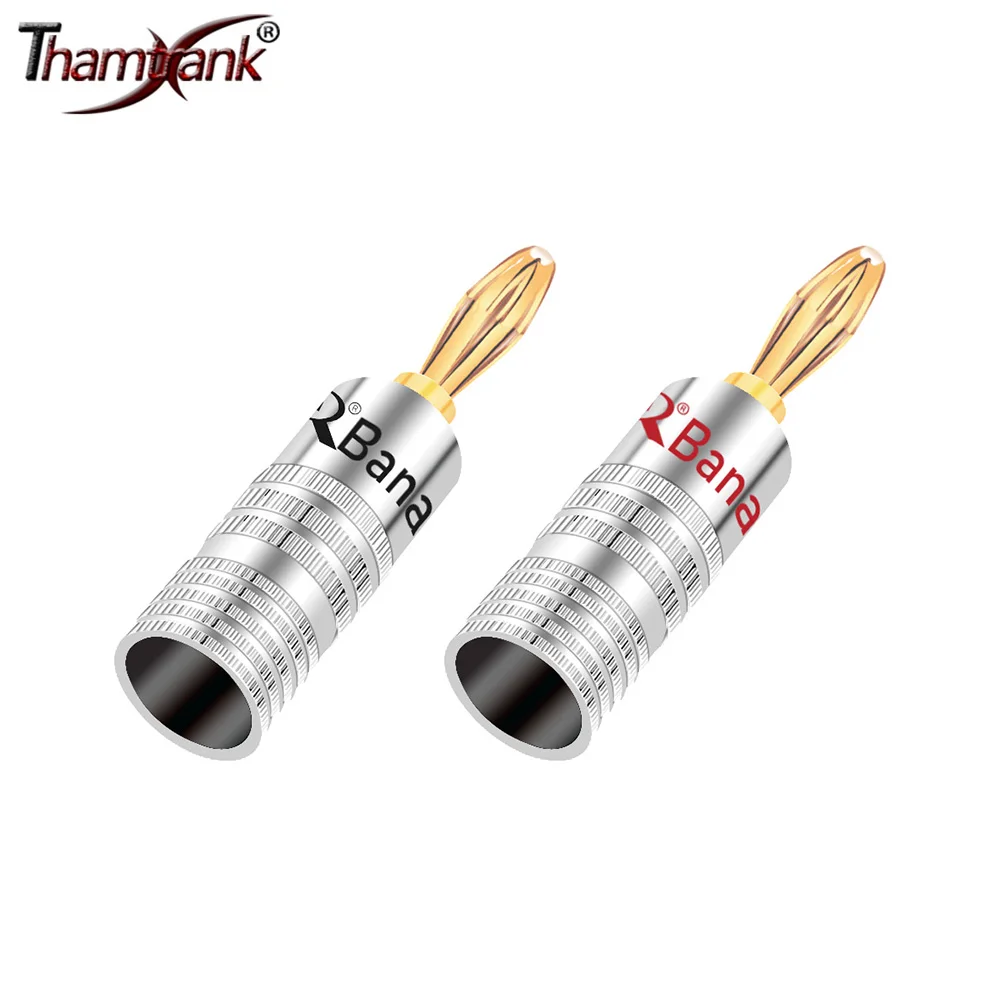 Gold Speaker Banana Plugs Video Speaker Connector Cor Vermelha Preta Alta Qualidade Novo 100 Pcs 50pairs 24k