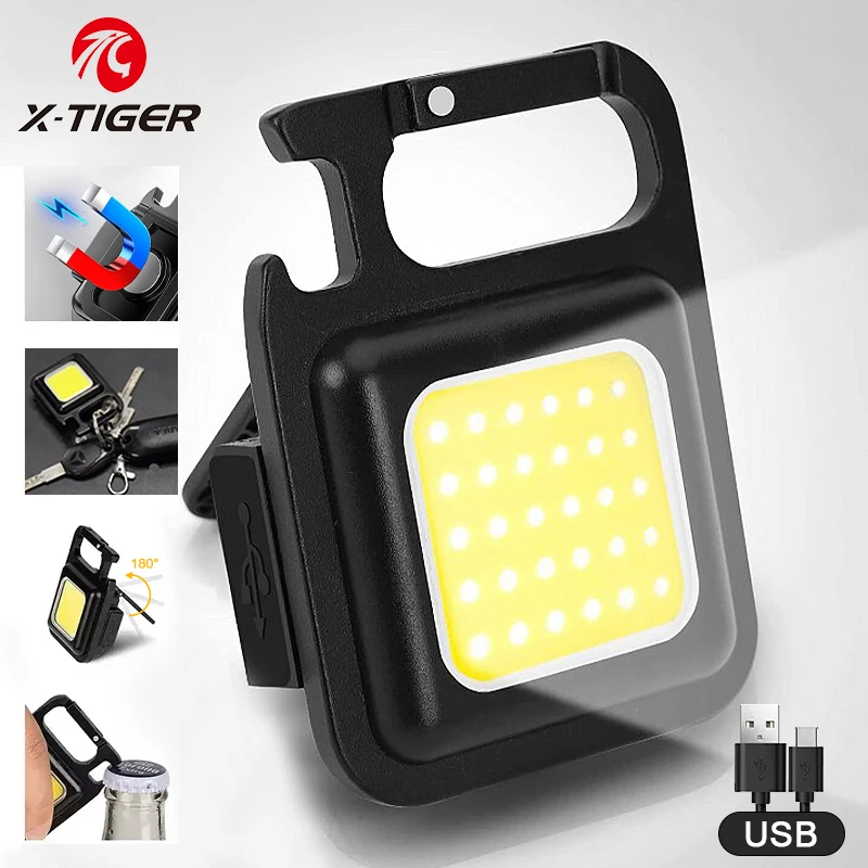 Luz-de-Camping-de-X-TIGER-llavero-COB-multifuncional-Mini-linterna-LED ...