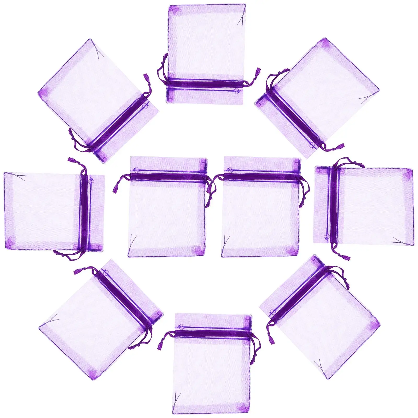 100 Pcs Lavender Bags Empty Decorative Sachet for Storage Gifts Wedding birthdays beads necklaces earrings stones