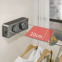 5.1m Retractable Clothes Hanger Laundry Drying Clothesline Stainless Steel Cloth Rack Wall Mounted Washing Clothes 2