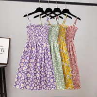 Summer Mini Dresses Fashion Female Elastic High Waist Casual Spaghetti Strap Sleeveless Dress Women Chiffon Dresses Vestidos - Image 3