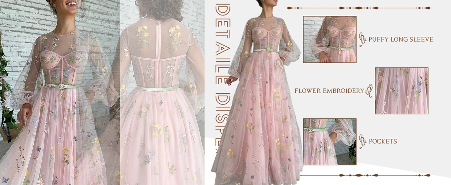vestido de fiesta de flores