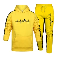 Automne hiver offre spéciale hommes nouvel ensemble de survêtement sweat à capuche et pantalons de survêtement de haute qualité mâle cadran décontracté sport Jogging ensemble 4
