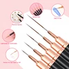 5pcs Professional Nail Art Liners Striping Brushes Tool Ultra-thin Line Detail Drawing Painting Brushes Manicure Pen Tools 5