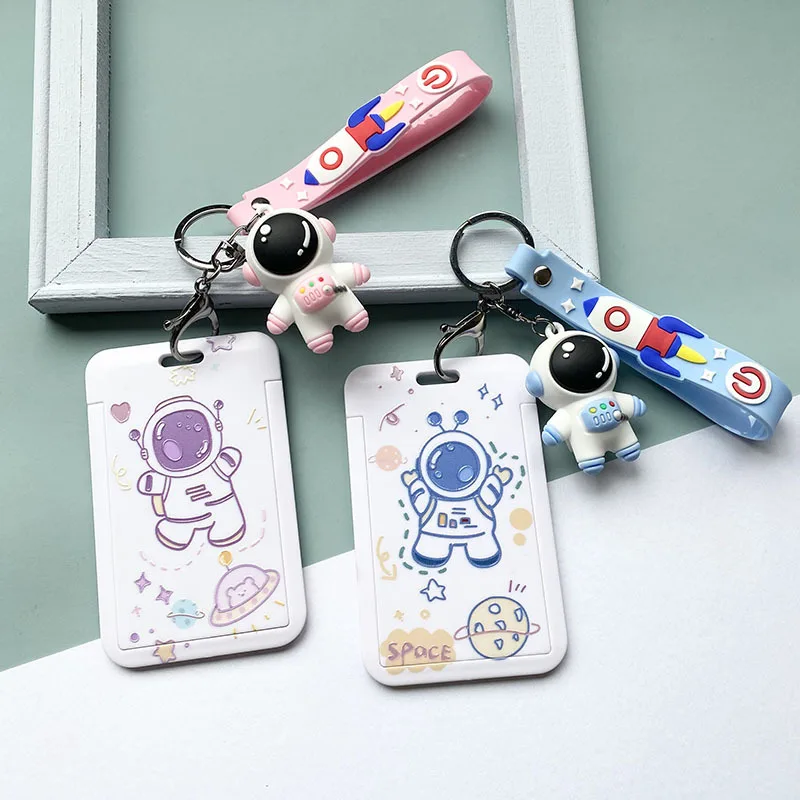 

Cute Astronaut Lanyard ID Card Holder Badge Holder Cosmonaut Phone Strap Neck Strap Hang Rope Keychains Kids Gift