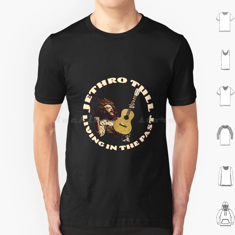 Vivere Nel Passato T Shirt Big Size 100% Cotone Jethro Tull Music Flute Ian Anderson Tull Jethro 70S Band Classic Aqualung