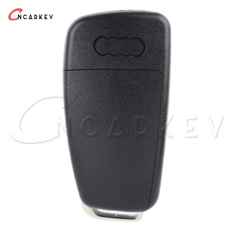 Folding Smart Car Fob Housing Cover 3 Buttons Replacement Remote Flip Key Case Shell For Audi A3 A4 A6 Q7 TT HU66 Uncut Blade fob cover