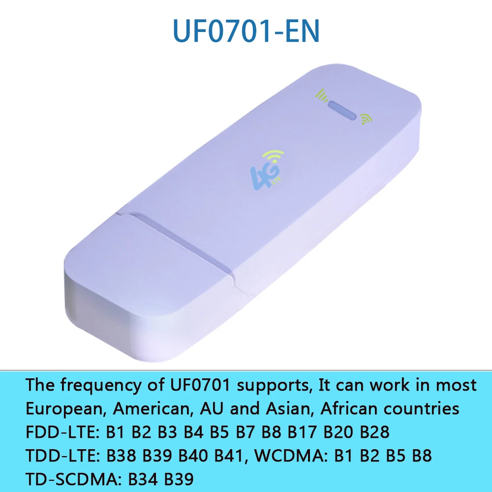 Wifi Dongle Usb 4g Modem Hotspot Cat4 150mbps Móvel sem Fio Desbloquear Roteador de Carro Gsm Umts Lte u Discos Sim Slot para Cartão - Imagem 6