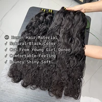 Extensions de Cheveux Humains Naturels Ondulés 15A, 100% Cheveux Vierges Bruts Vietnamiens Non Traités, 3/4 Paquets, Cheveux Mouillés et Ondulés, Extension Rapide à Tisser 3