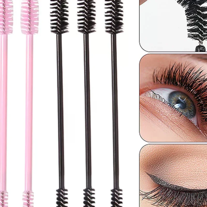 Double-Ended Makeup Eyelash Brushes Disposable Eyelash Brush Plastic Handle Mascara Wand Applicator Lashes Extension Tools