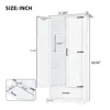 Tall Bathroom Storage Cabinet, Cabinet With Two Doors And One Drawer, Adjustable Shelf, MDF Board, White 4