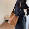LEFTSIDE Retro Small Solid Color Leather Shoulder Bags For Women 2023 Designer Korean Fashion Female Handbags Underarm Bag 4