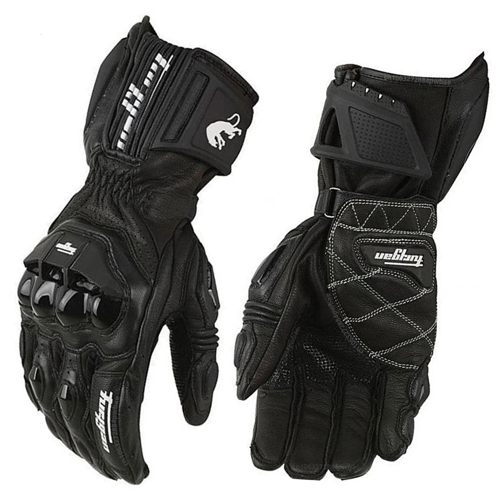 Motorcycle Gloves Leather Racing Genuine Leather Motorbike Road Racing Team Glove Summer Winter Rider Gloves
