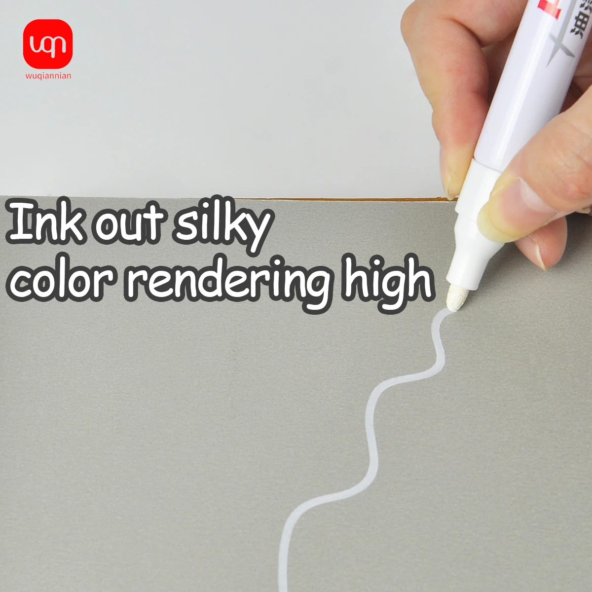 1pcs Car Scratch Repair Paint Pen Oil-Based Water-Proof Tire Tread Rubber Fabric Paint Marker Pen Permanent Black White Red permanent marker pen permanent marker paint marker pen markers pen permanent markers paint pen marker pens art marker pen